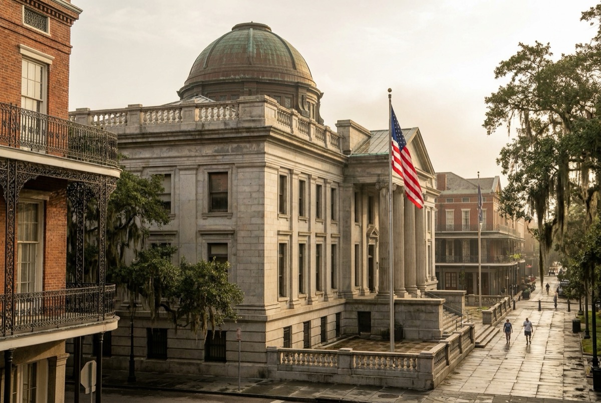Structured settlement transfer court venue in Alexandria, Louisiana - illustrative courthouse view