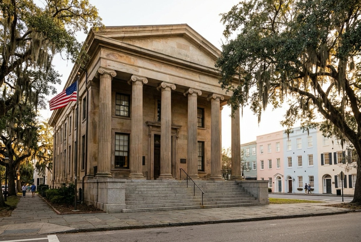 Structured settlement transfer court venue in Charleston, South Carolina - illustrative courthouse view