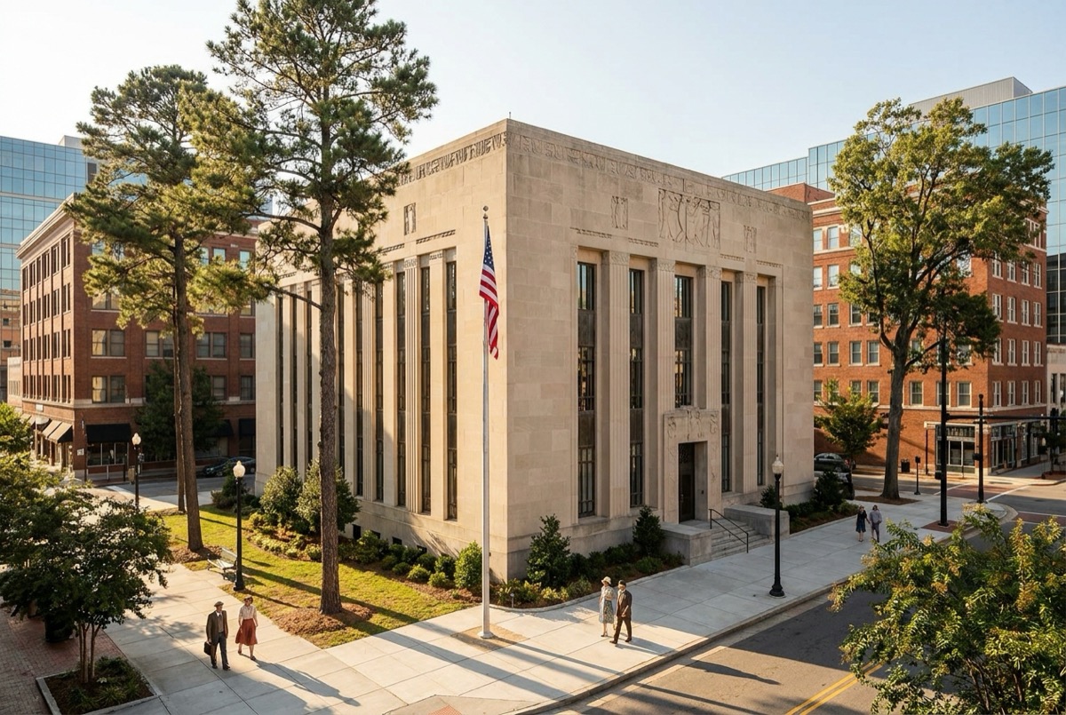 Structured settlement transfer court venue in Charlotte, North Carolina - illustrative courthouse view