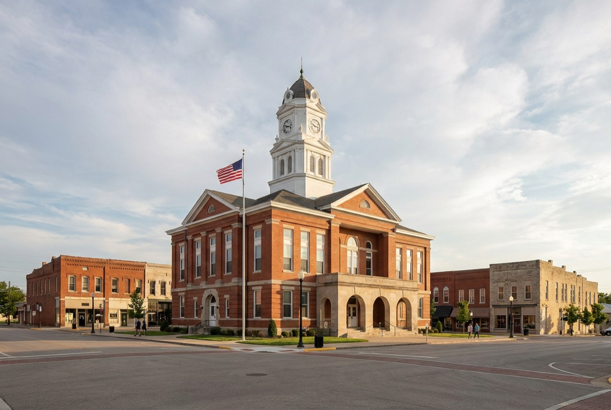 Structured settlement transfer court venue in Des Moines, Iowa - illustrative courthouse view