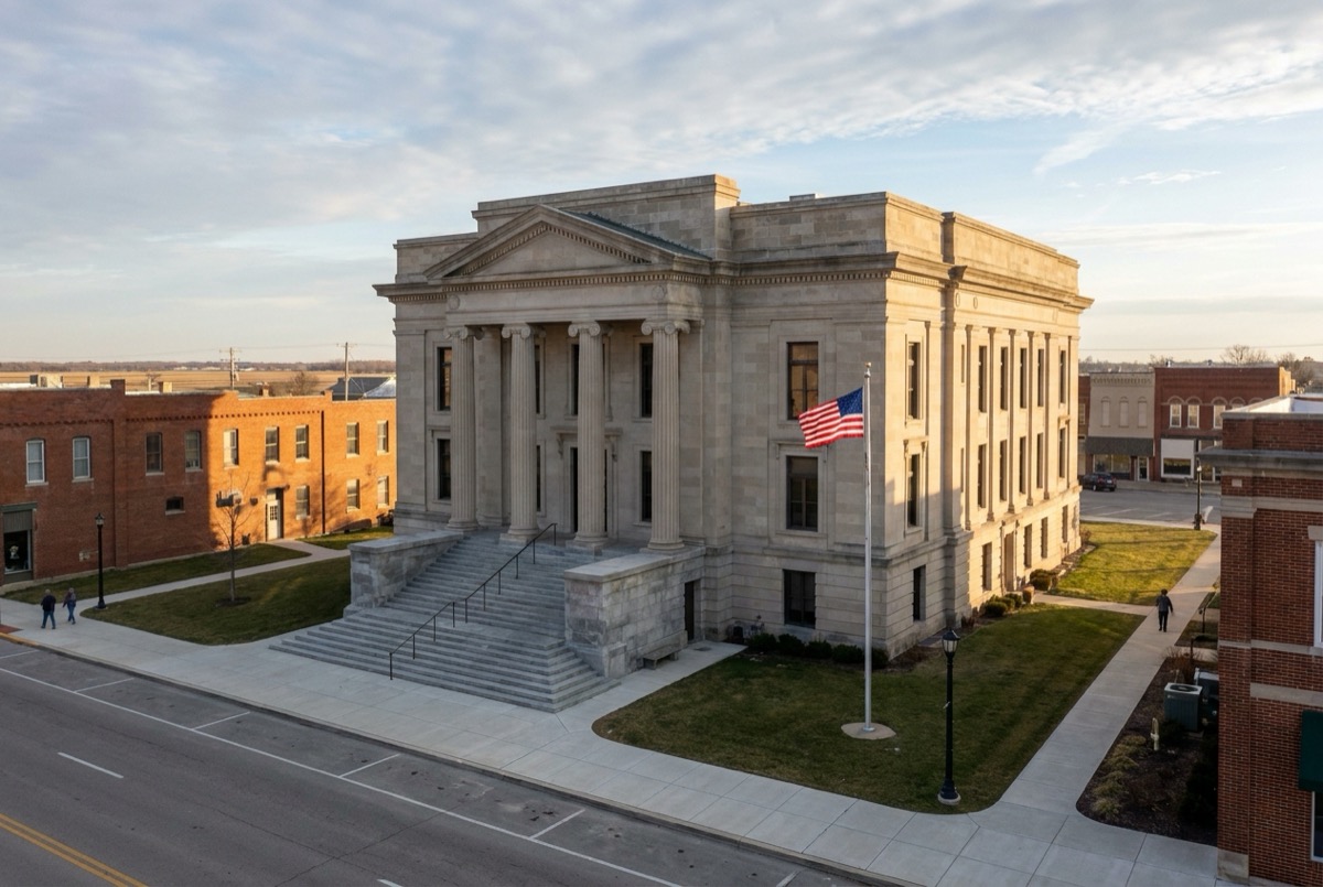 Structured settlement transfer court venue in Indianapolis, Indiana - illustrative courthouse view