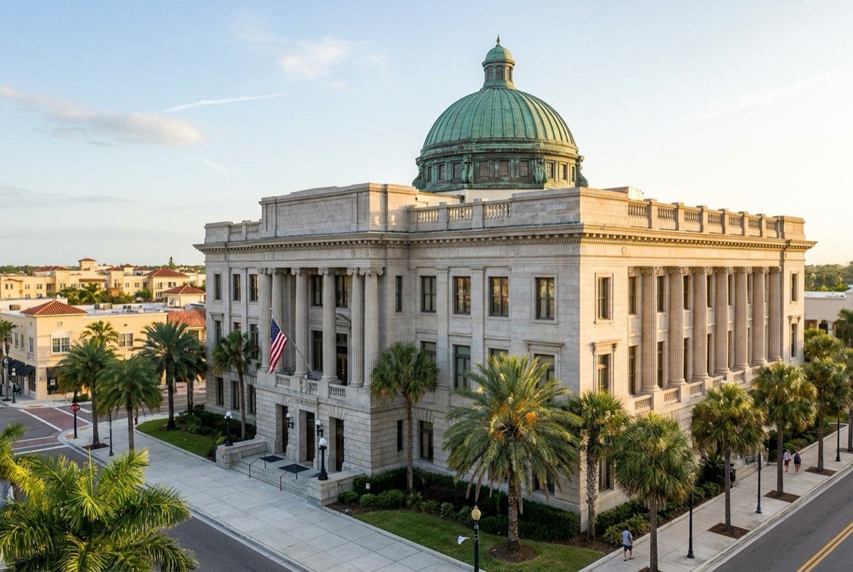 Structured settlement transfer court venue in Land O' Lakes, Florida - illustrative courthouse view