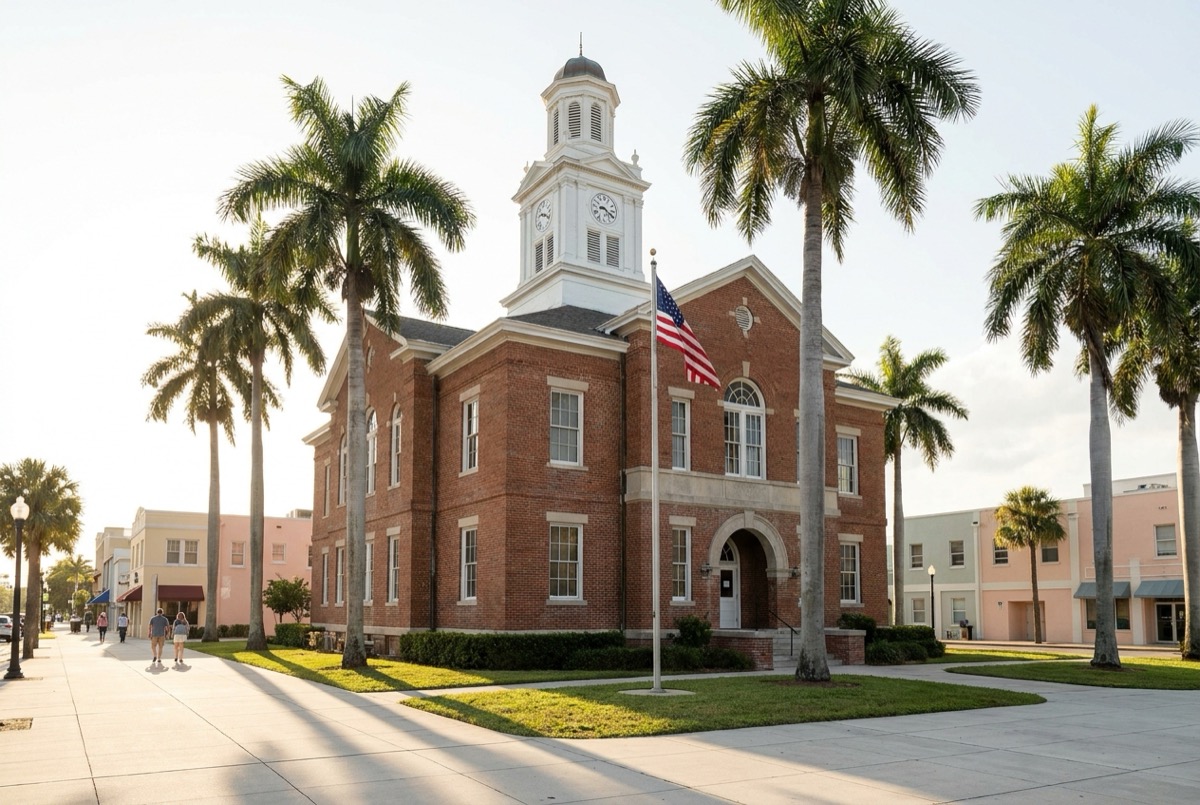 Structured settlement transfer court venue in New Port Richey, Florida - illustrative courthouse view