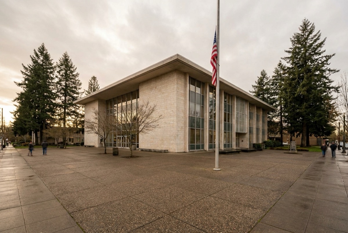 Structured settlement transfer court venue in Portland, Oregon - illustrative courthouse view