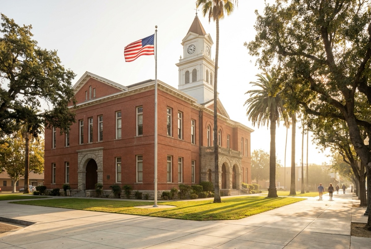 Structured settlement transfer court venue in San Diego, California - illustrative courthouse view