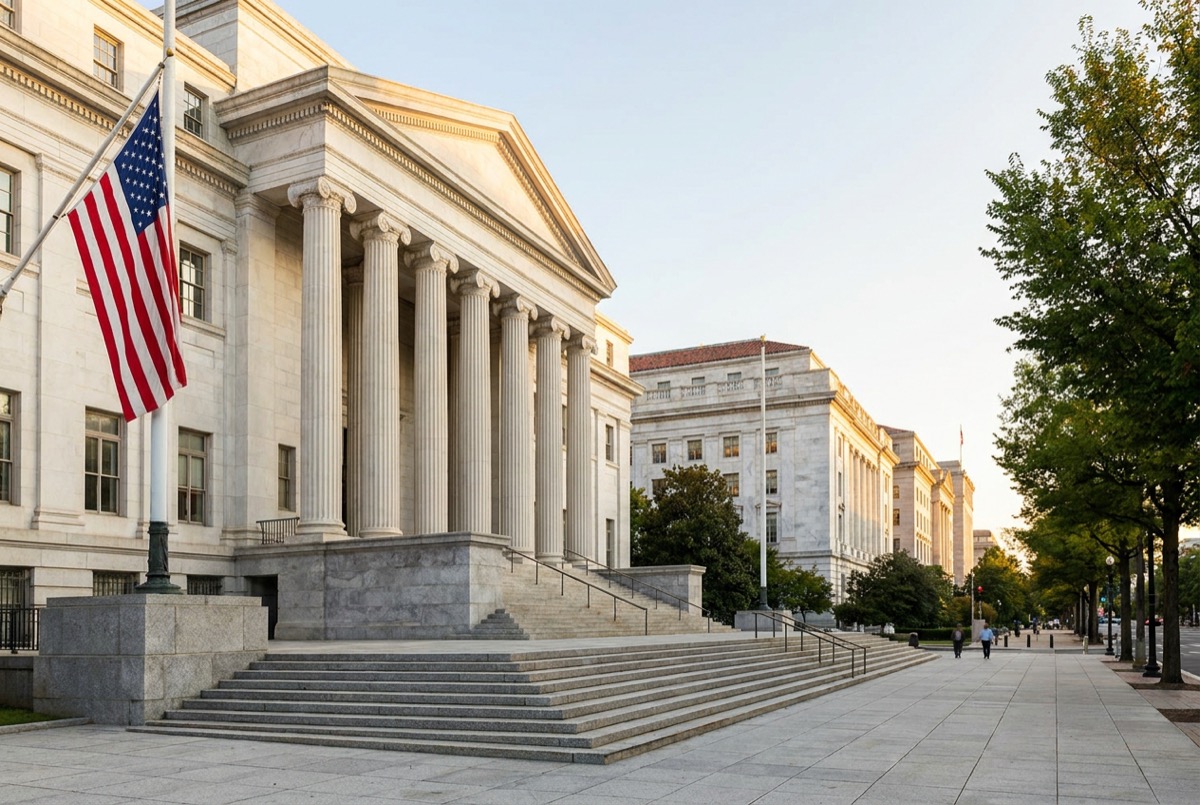 Structured settlement transfer court venue in Washington, District of Columbia - illustrative courthouse view