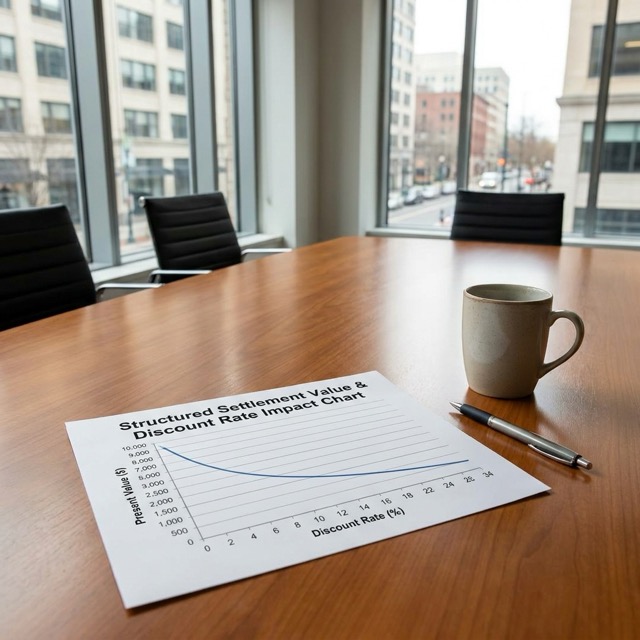 structured settlement value Delaware - discount rate impact chart