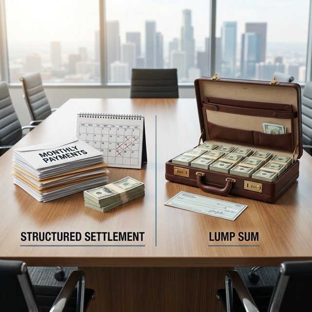structured settlement vs lump sum Ohio - side-by-side comparison