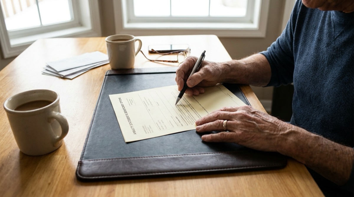 annuity beneficiary payout options - reviewing an annuity statement at home