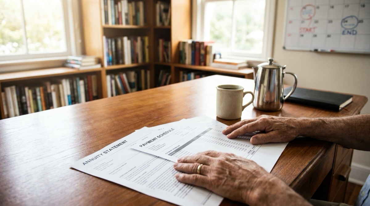annuity due vs ordinary annuity - reviewing an annuity statement at home