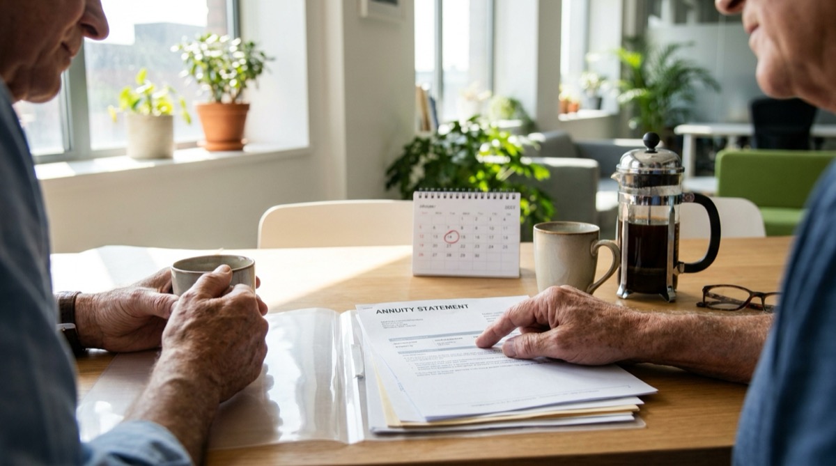 annuity free look period - reviewing an annuity statement at home