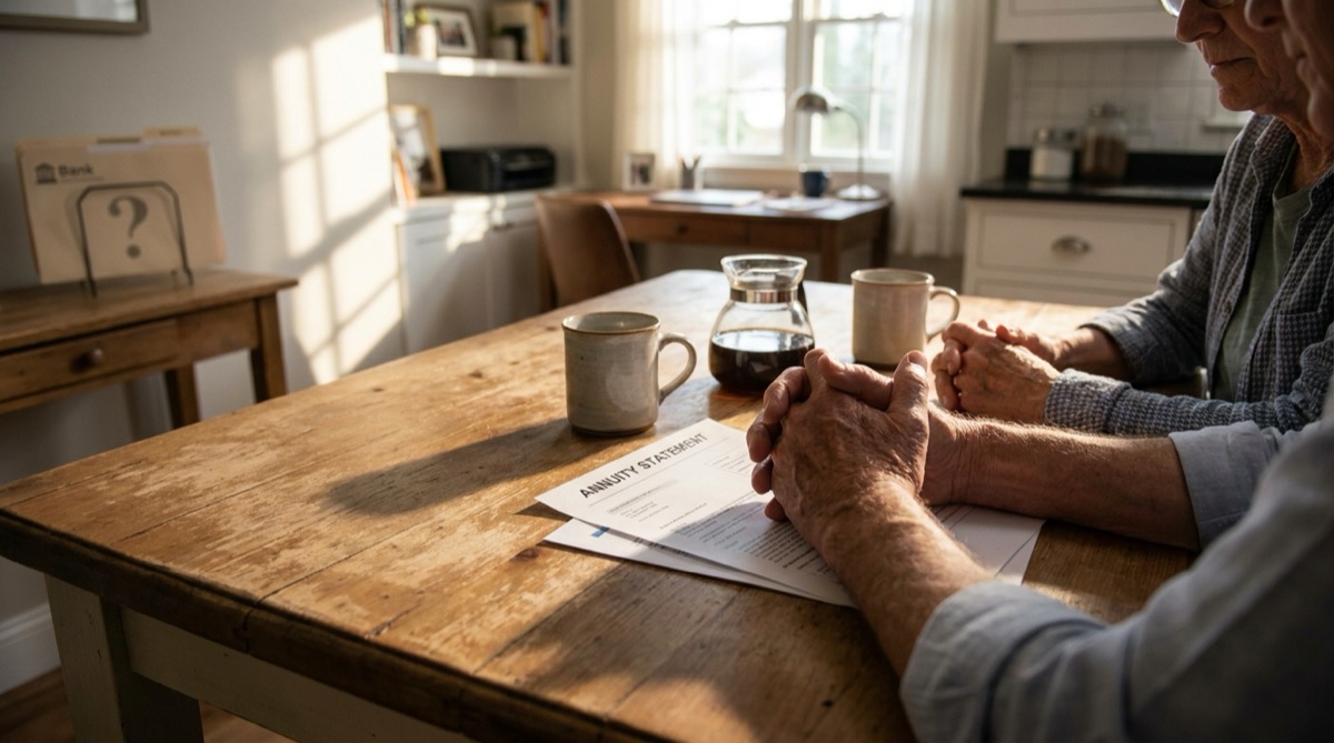 are annuities fdic insured - reviewing an annuity statement at home