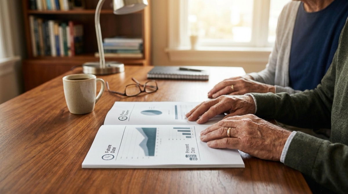 deferred vs immediate annuity - reviewing an annuity statement at home