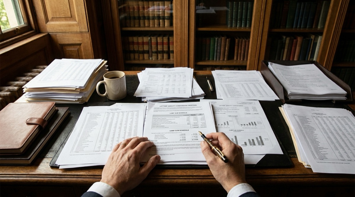 selling lottery payments process - comparing annuity and lump sum payout schedules