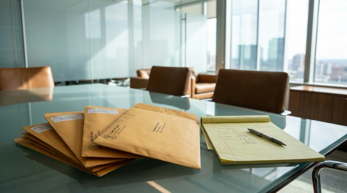 selling workers comp settlement payments - benefit paperwork on the family table